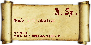 Moór Szabolcs névjegykártya