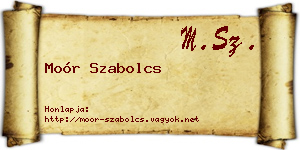 Moór Szabolcs névjegykártya