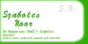 szabolcs moor business card